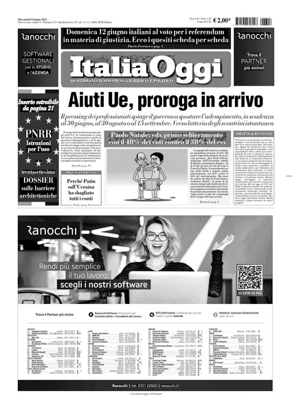 Italia oggi : quotidiano di economia finanza e politica